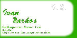 ivan markos business card